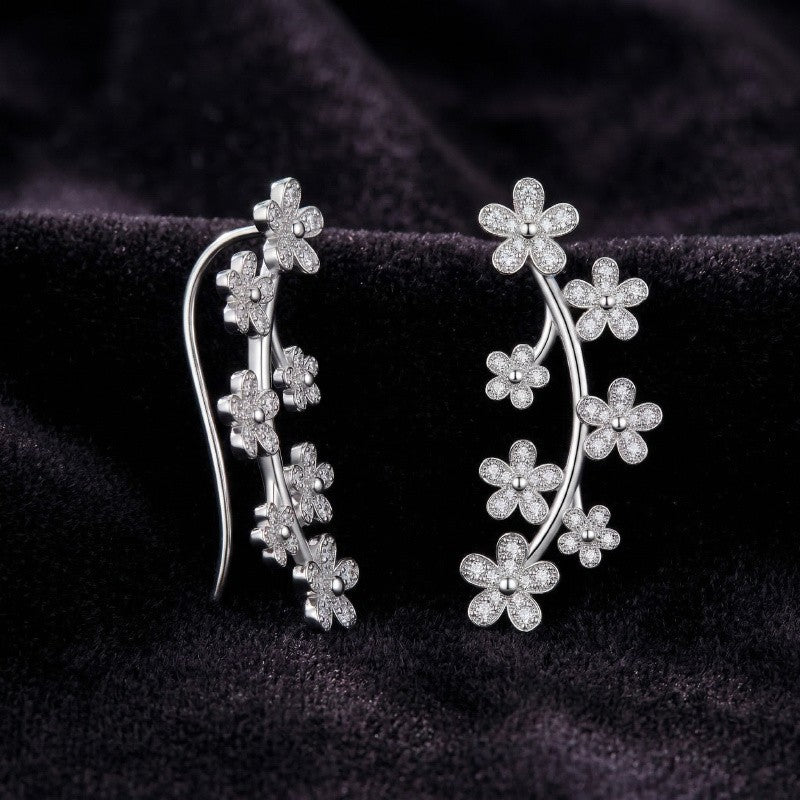 Floral Vine Cuff Earrings
