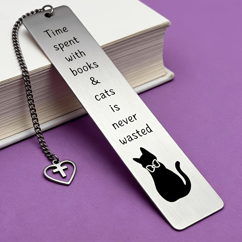 Cat Silhouette Quote Bookmark