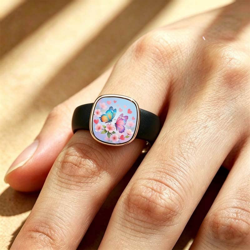 Butterfly & Blossom Square Ring