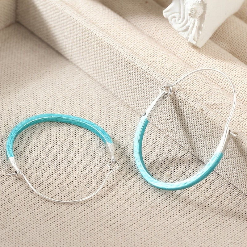Two-Tone Patina Hoop Earrings