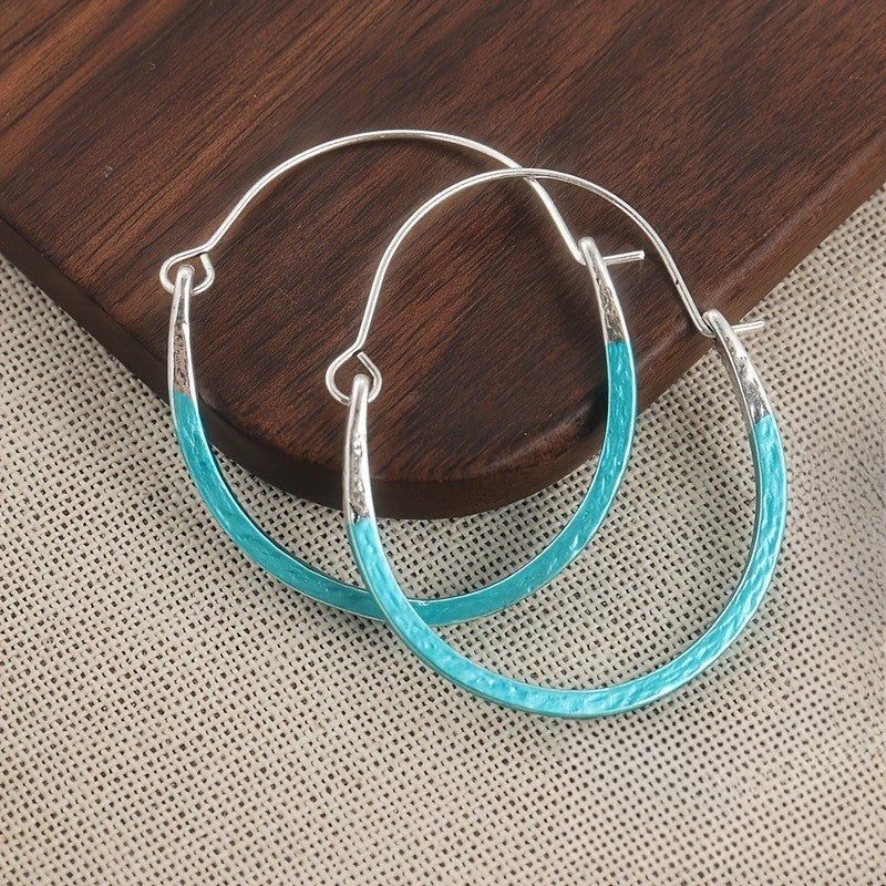 Two-Tone Patina Hoop Earrings