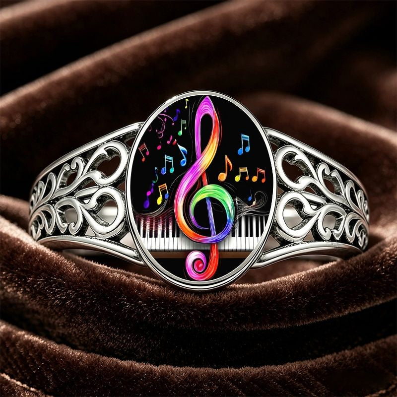 Colorful Treble Clef Ring