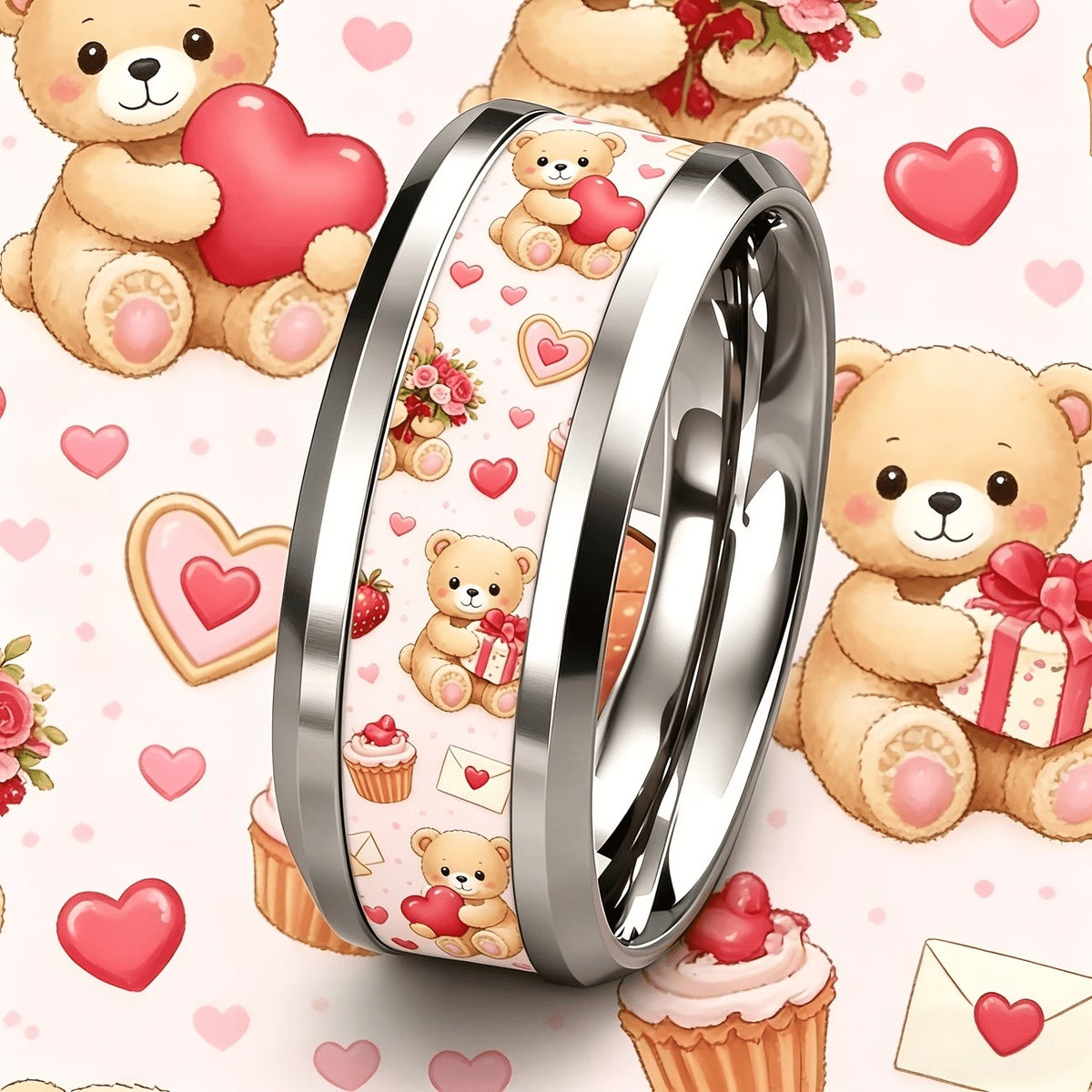 Teddy Bear Heart Ring