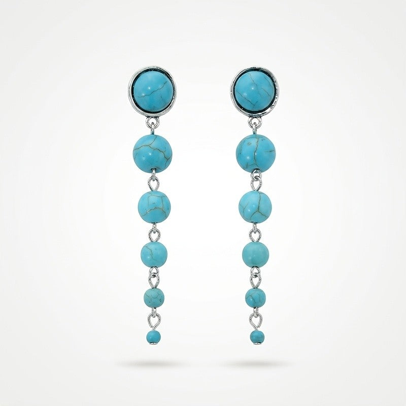 Turquoise Graduated Drop Earrings