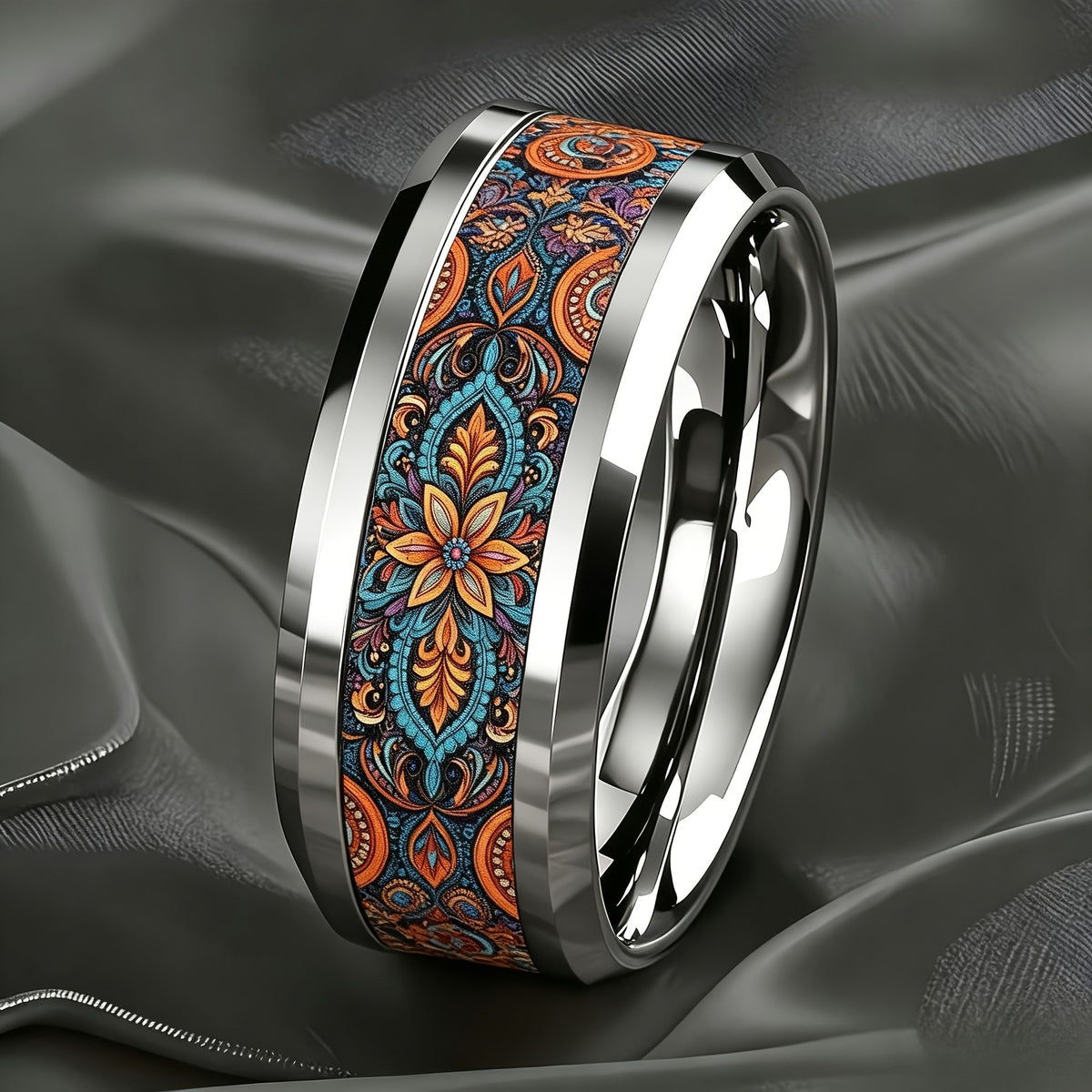 Colorful Floral Band Ring