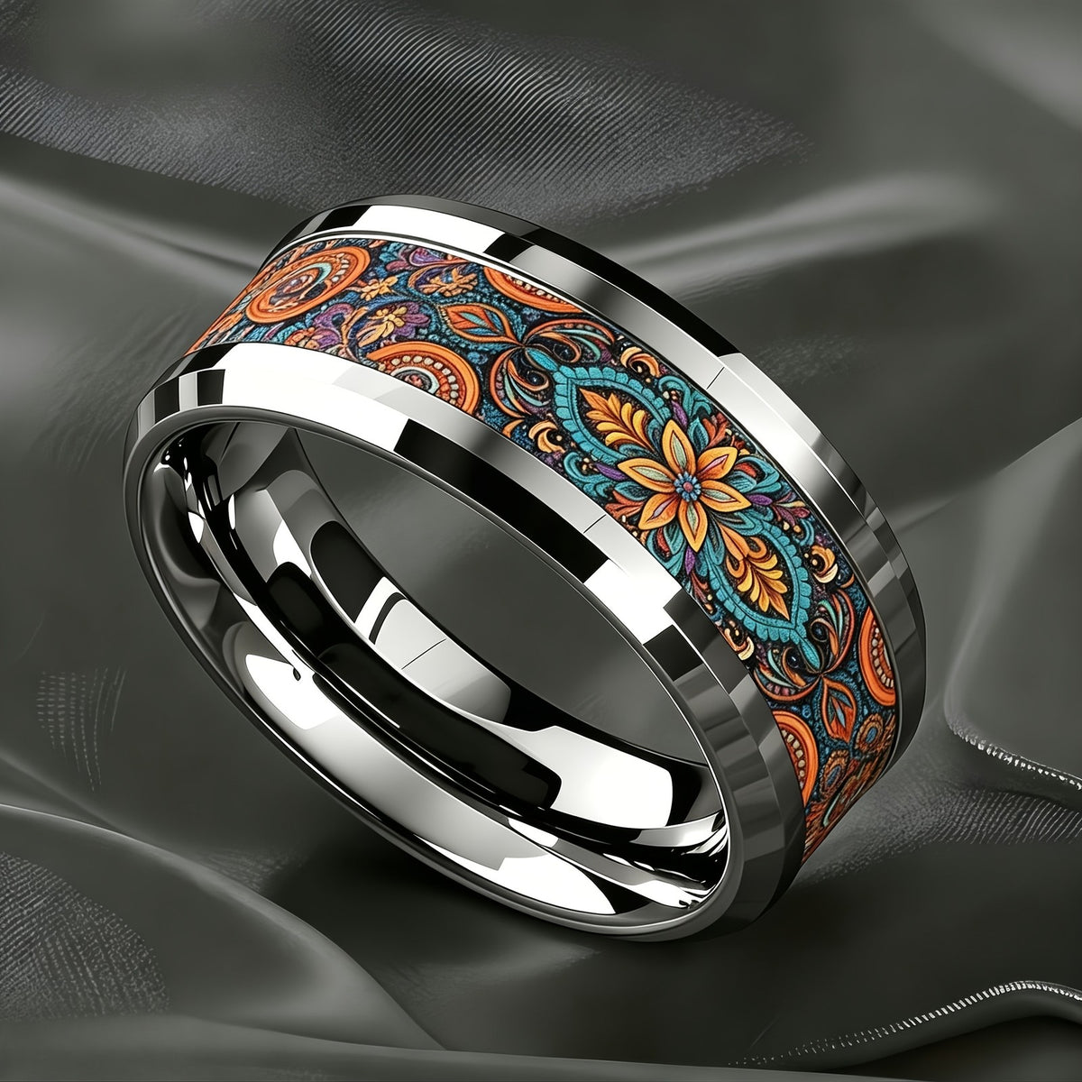 Colorful Floral Band Ring