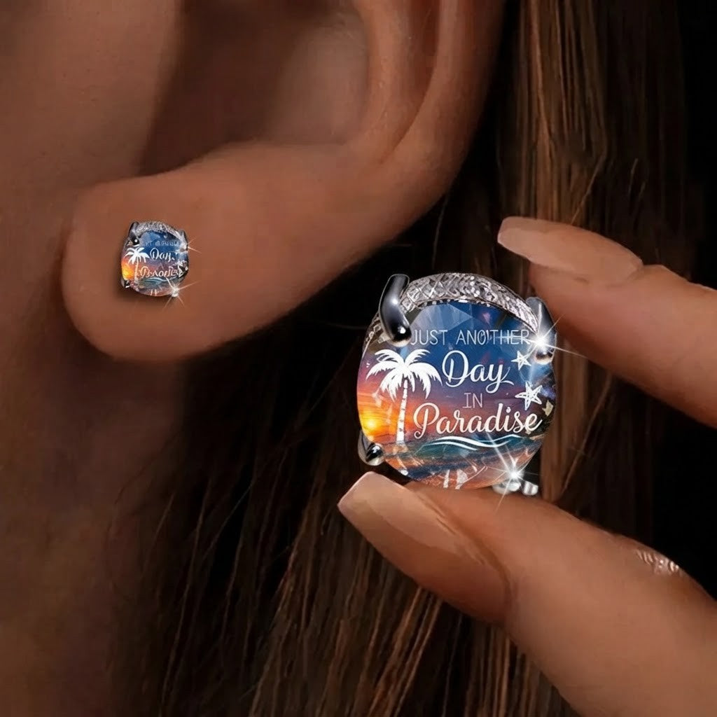 Tropical Sunset Stud Earrings