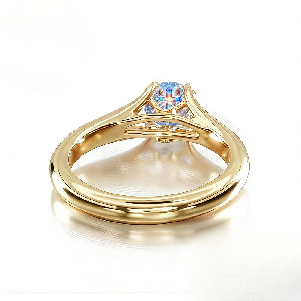 Iridescent Cross Wing Ring