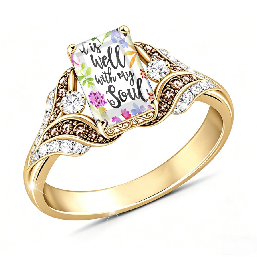 It Is Well With My Soul Square Ring