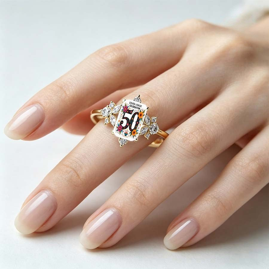 Golden Jubilee 50th Anniversary Ring