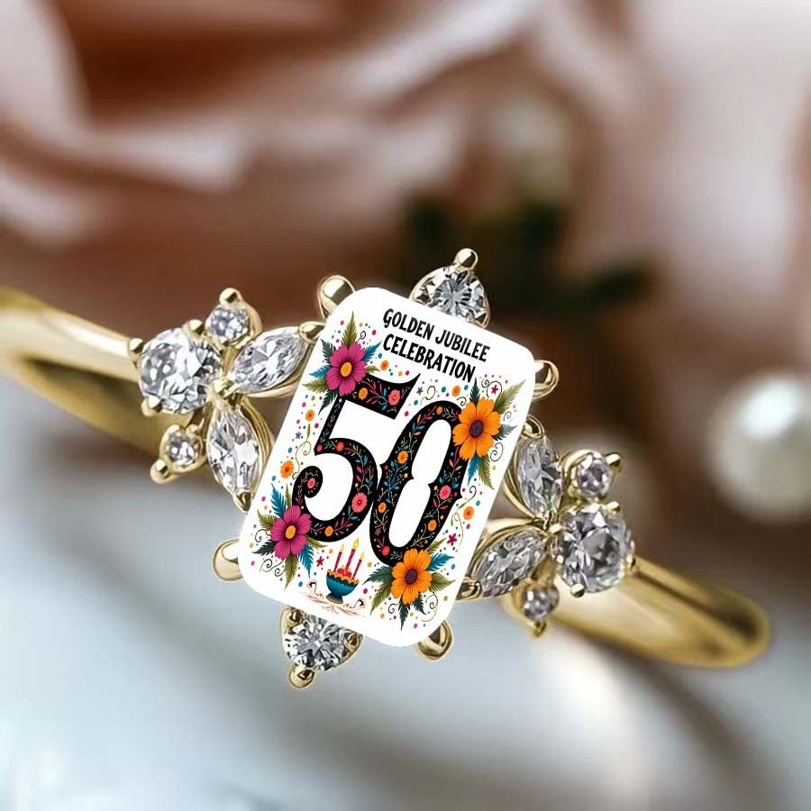 Golden Jubilee 50th Anniversary Ring