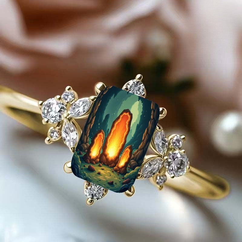Glowing Cavern Rectangle Ring