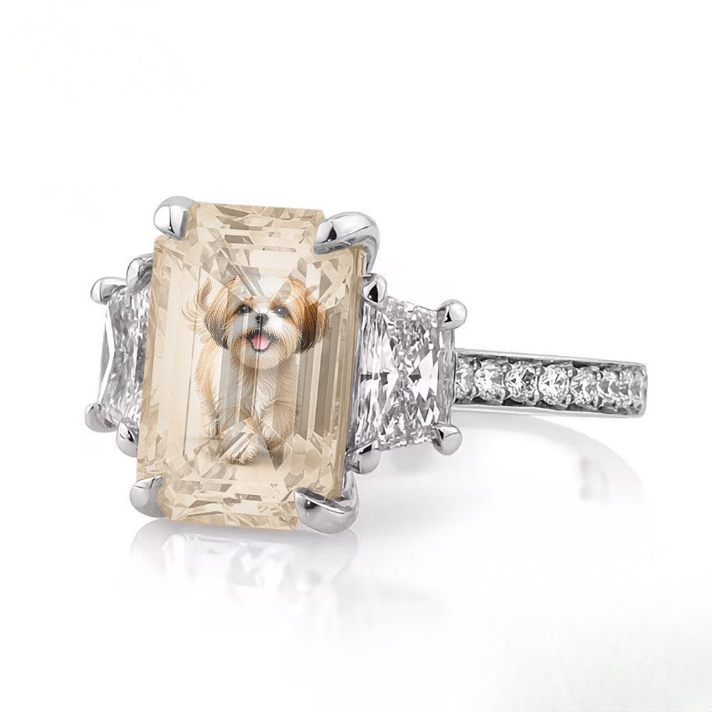 Shih Tzu Portrait Ring