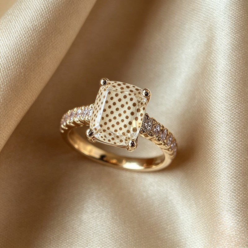 Polka Dot Square Ring