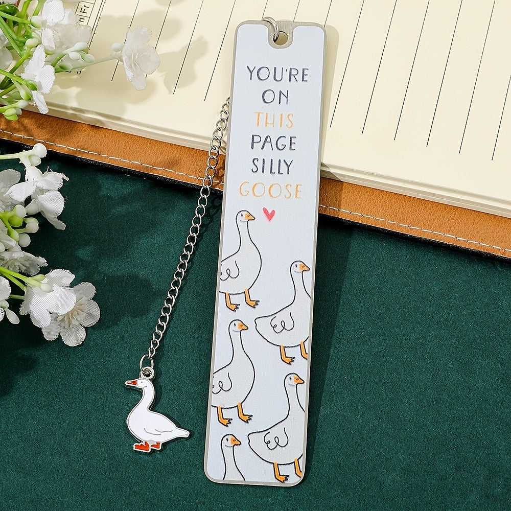 Silly Goose Quote Bookmark with Charm