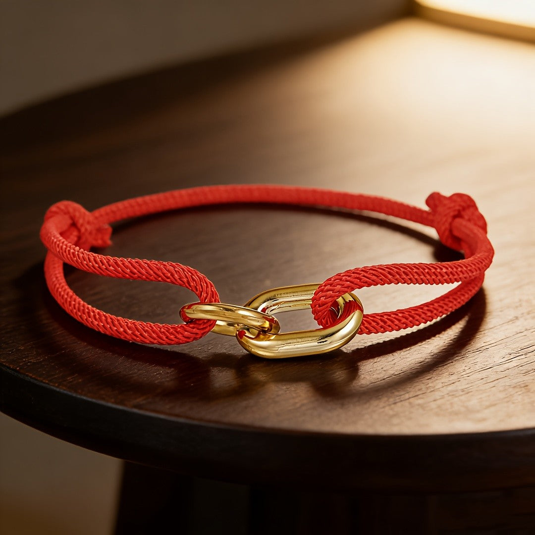 Interlocking Link Cord Bracelet