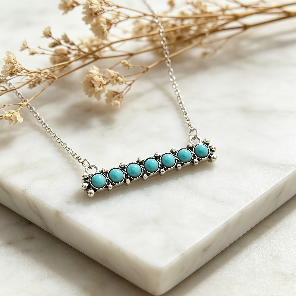 Turquoise Bar Necklace
