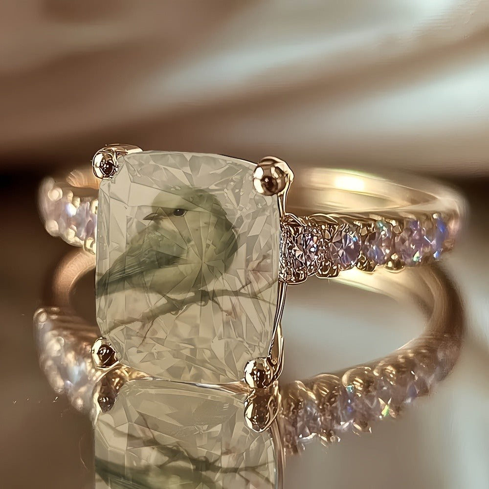 Bird Square Statement Ring