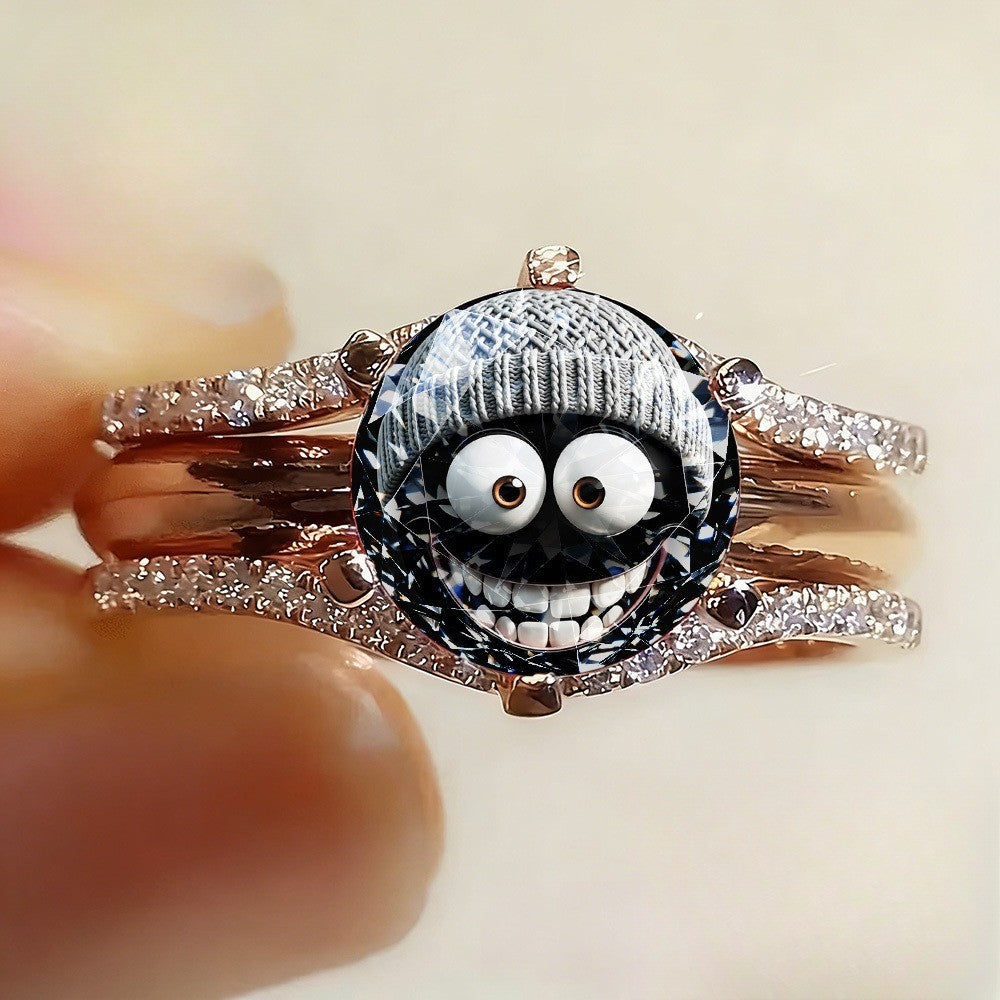 Smiling Face Statement Ring