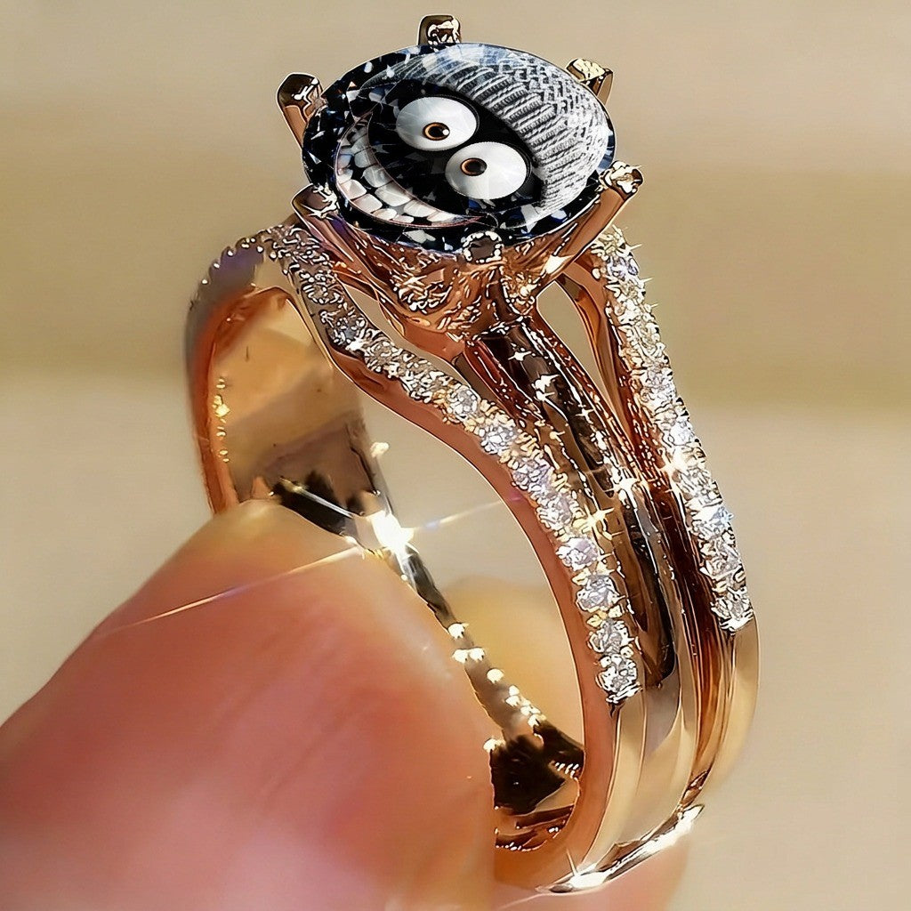 Smiling Face Statement Ring