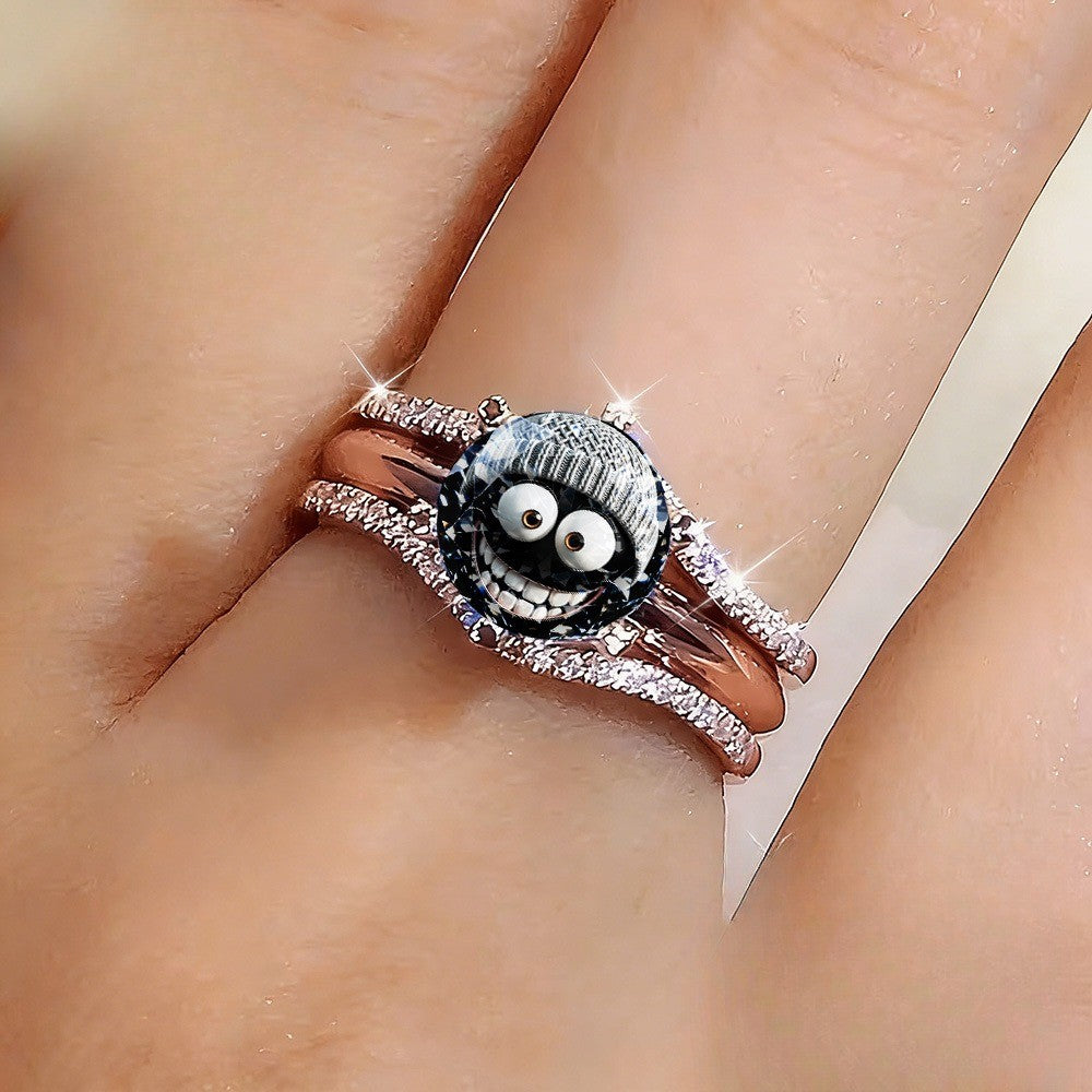 Smiling Face Statement Ring