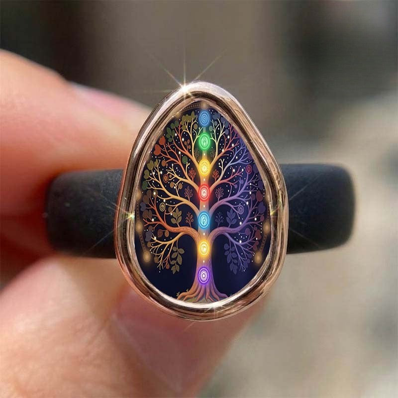 Rainbow Chakra Tree Ring