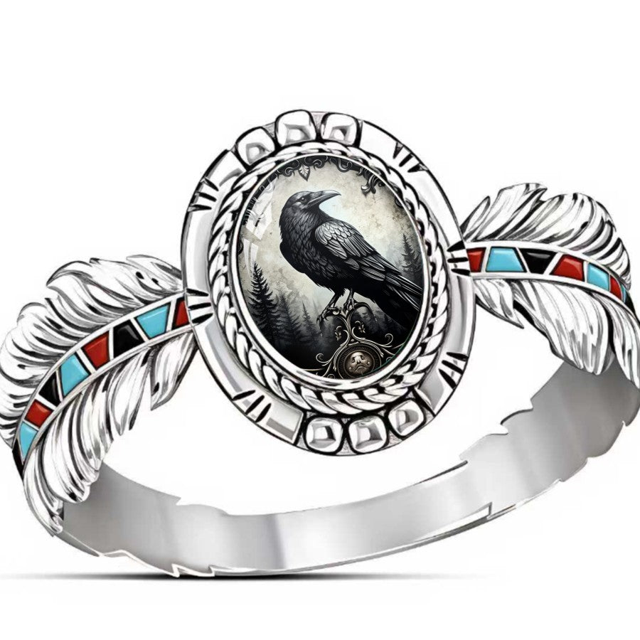 Raven Oval Statement Ring