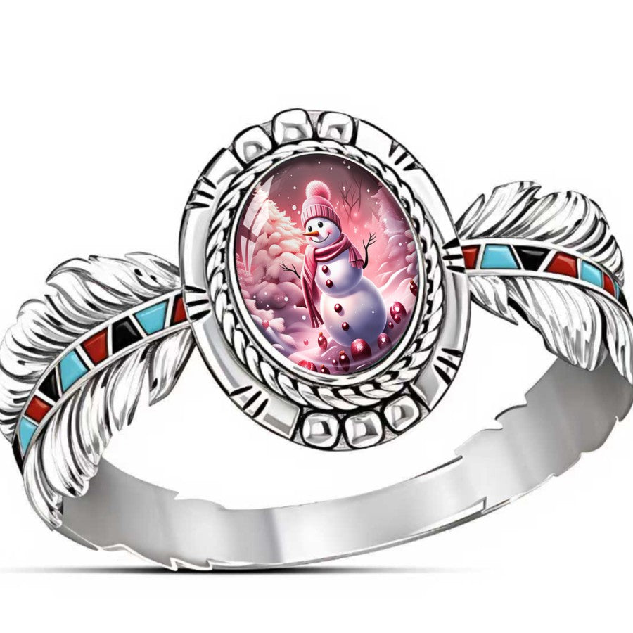 Snowman Oval Ring