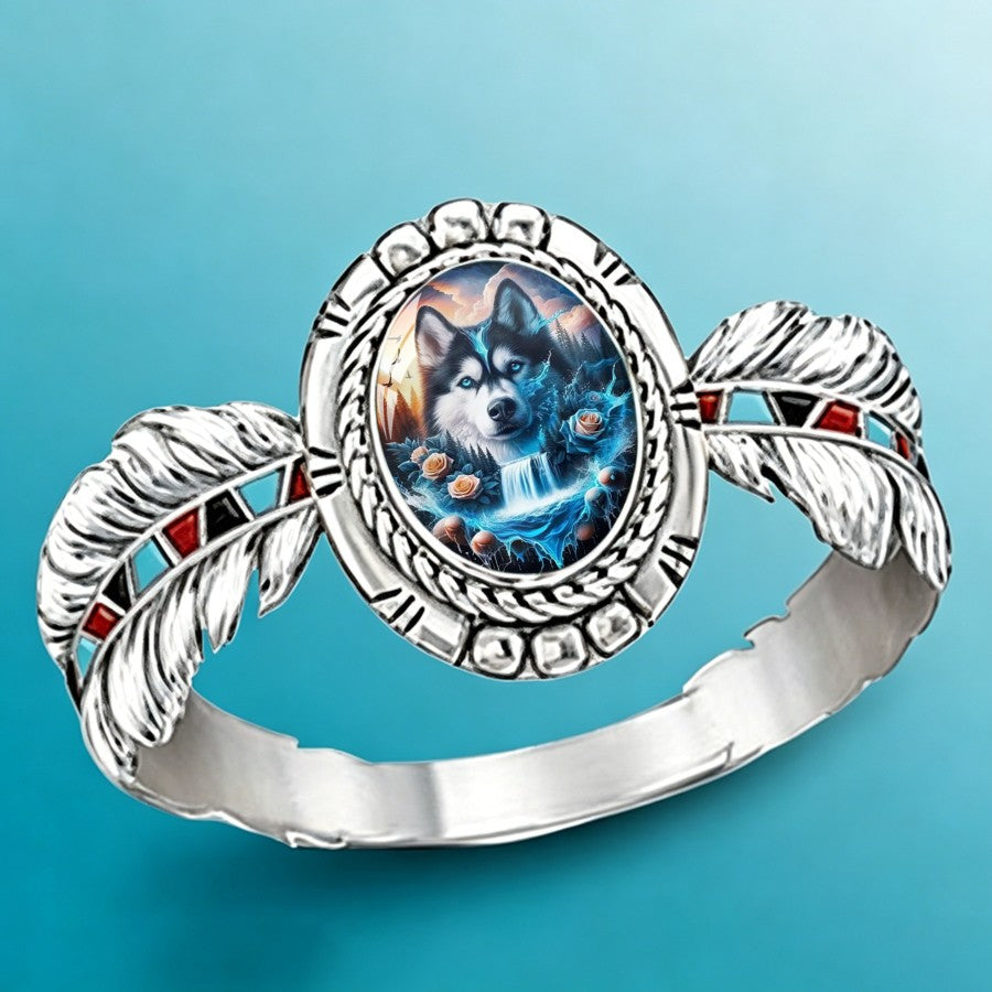 Wolf Oval Ring