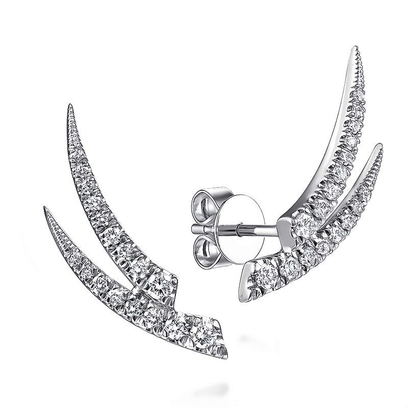 Crystal Talon Wing Stud Earrings
