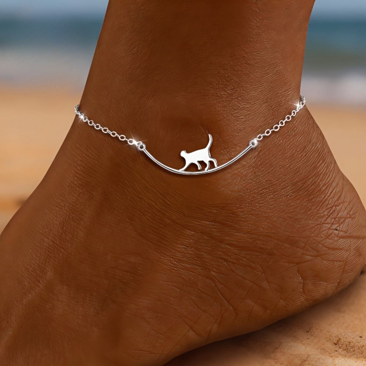Curved Cat Anklet
