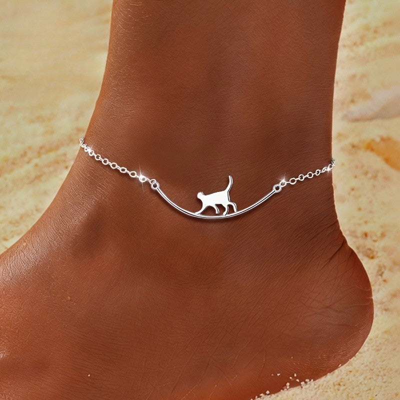 Curved Cat Anklet