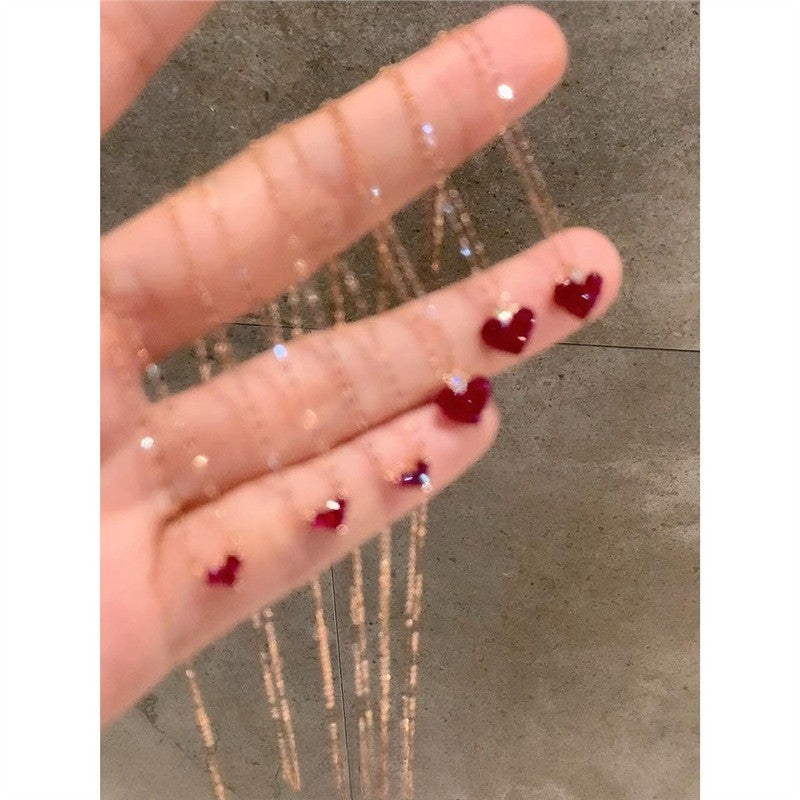 Red Crystal Heart Necklace