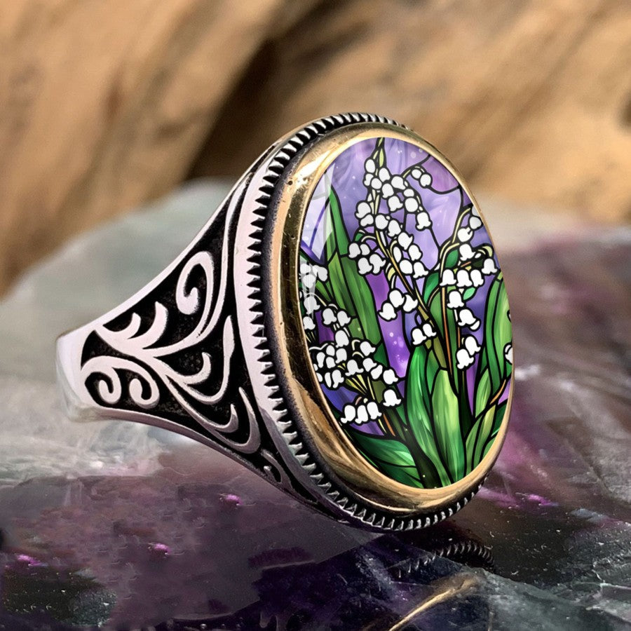Lily of the Valley Oval Ring
