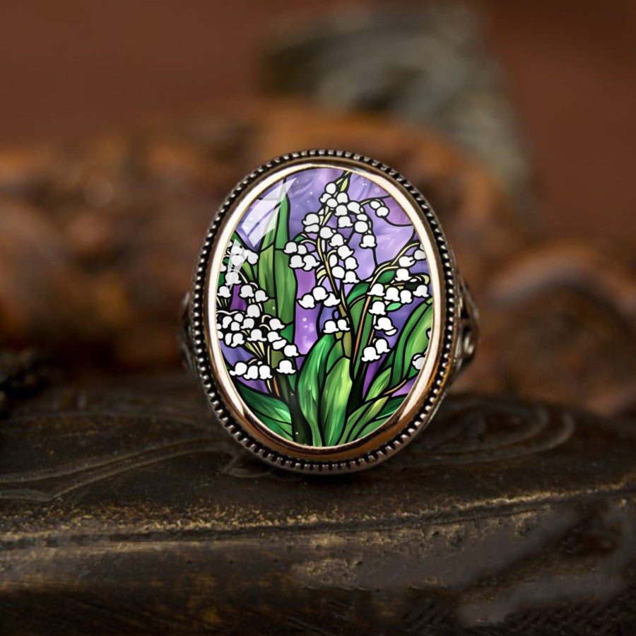 Lily of the Valley Oval Ring