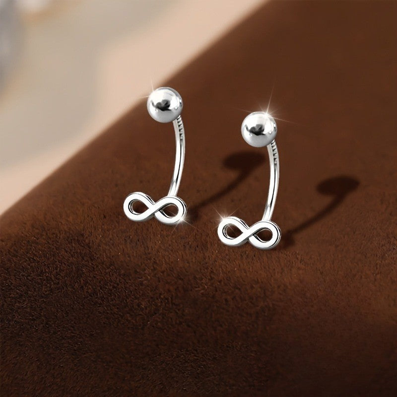 Infinity Ball Stud Earrings
