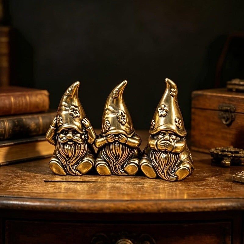 Three Wise Gnomes Figurine Set