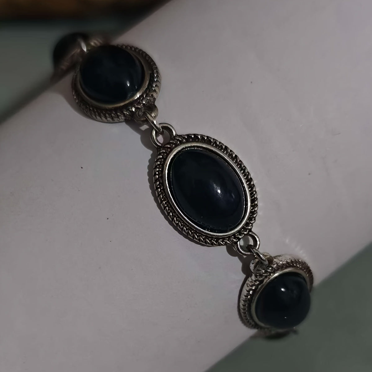 Oval Turquoise Link Bracelet