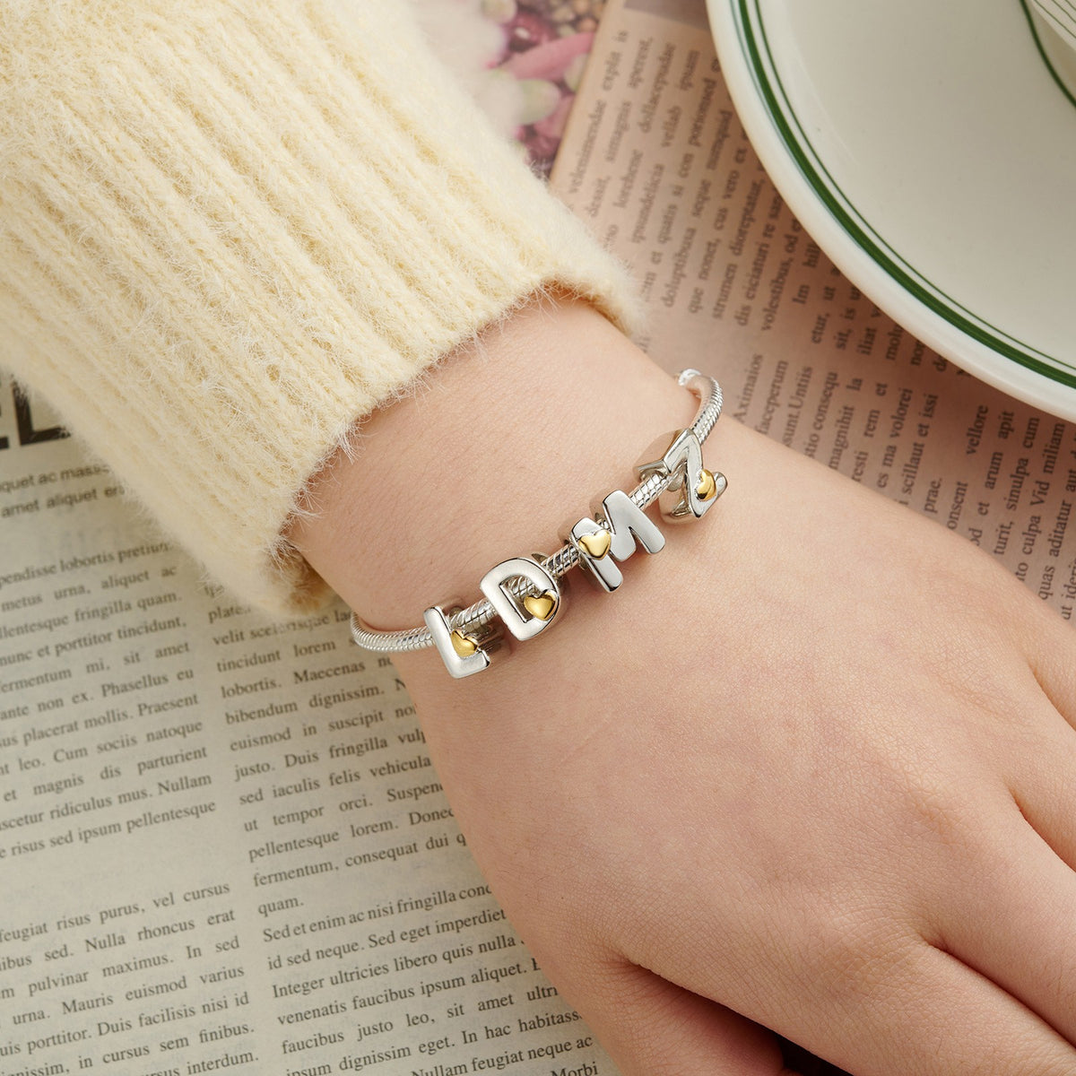 Two-Tone Initial Charm