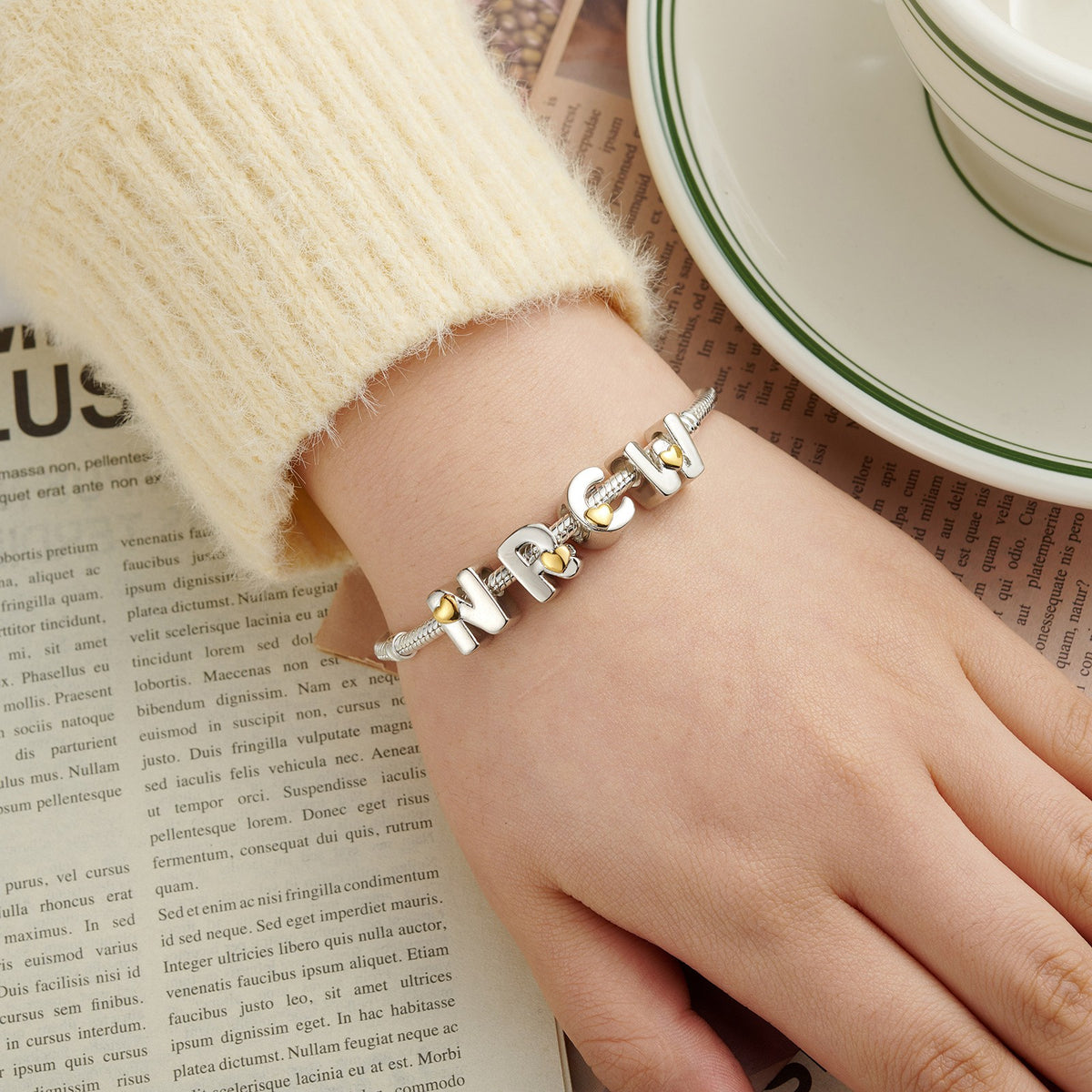 Two-Tone Initial Charm