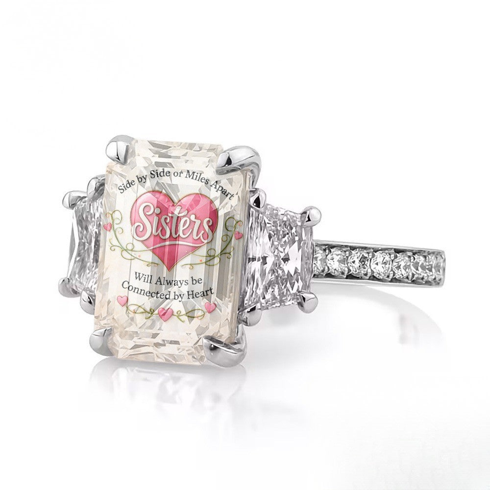 Sister Connection Square Ring