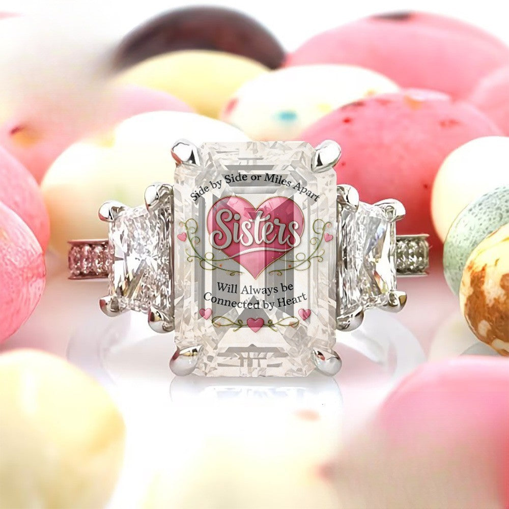 Sister Connection Square Ring