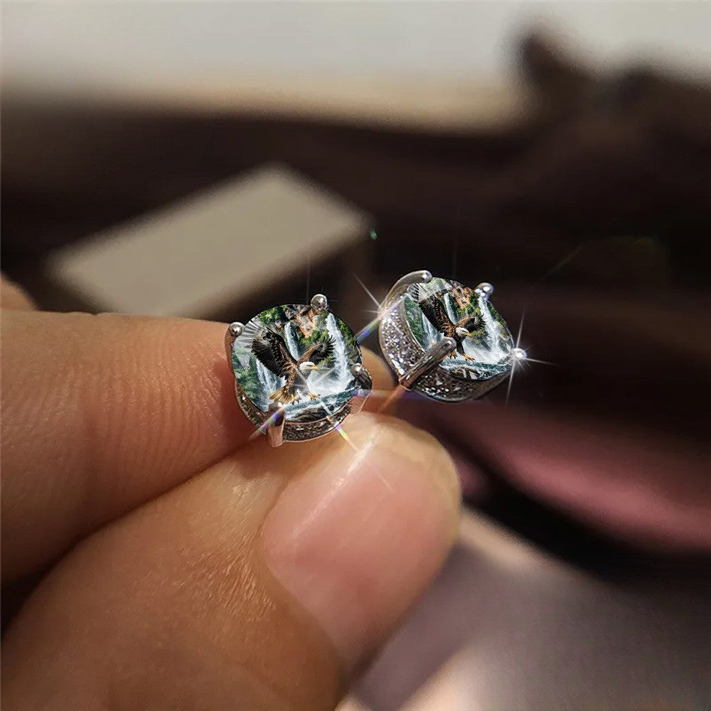 Eagle Waterfall Stud Earrings