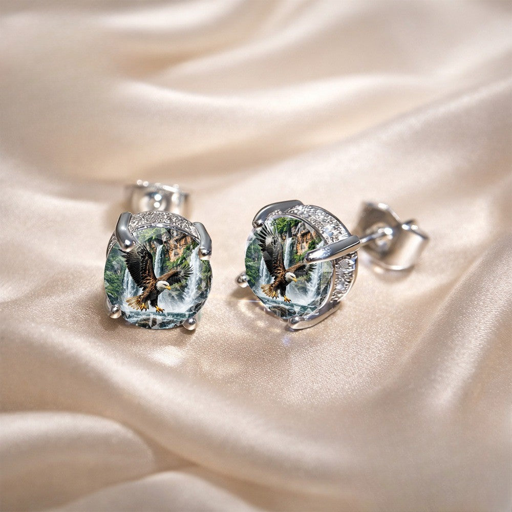 Eagle Waterfall Stud Earrings