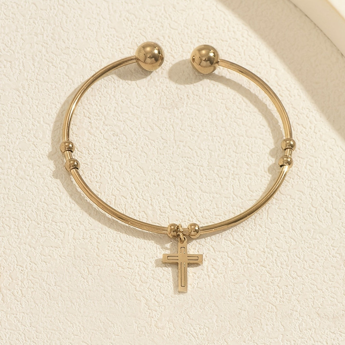 Triple Cross Bangle Bracelet
