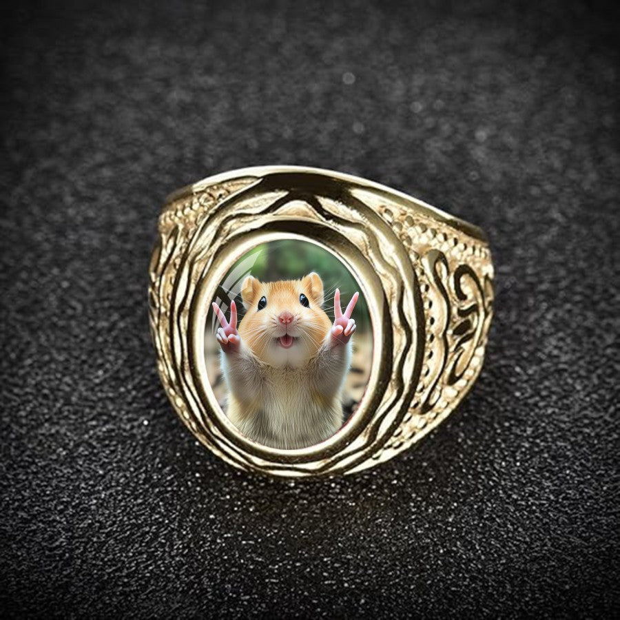 Hamster Portrait Ring