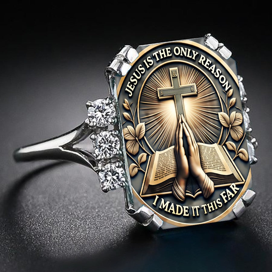 Faith Cross Statement Ring