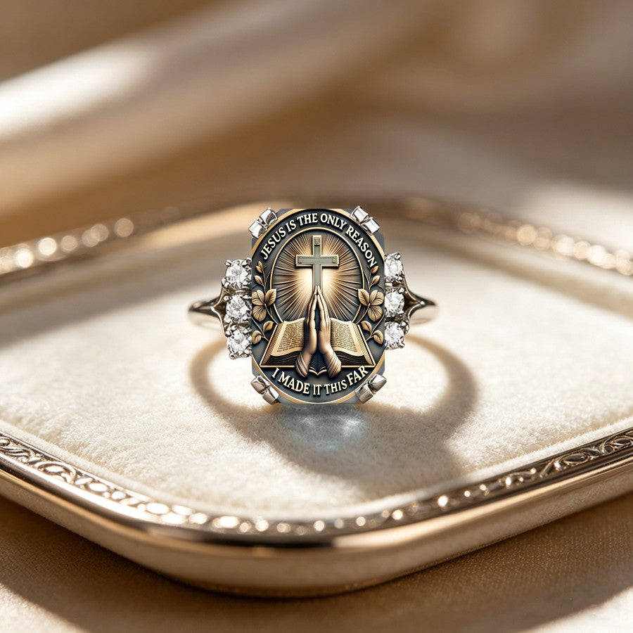 Faith Cross Statement Ring