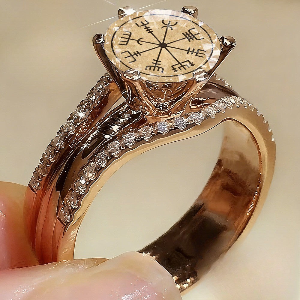 Compass Rune Statement Ring