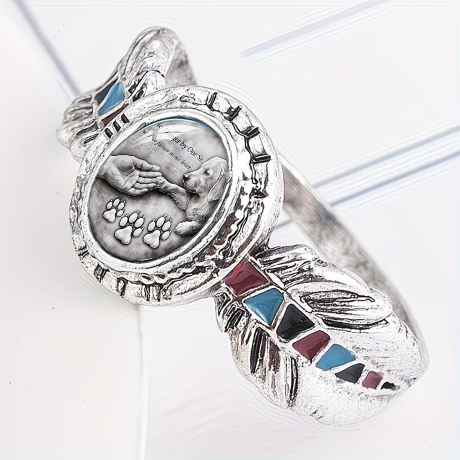Feather & Paw Memorial Ring